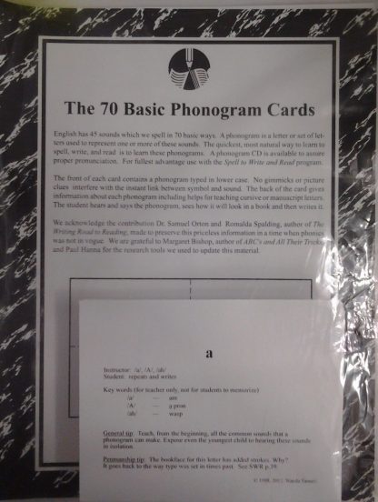 Spell Write 70 Basic Phonogram Cards U
