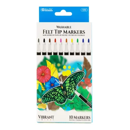 Bazic 10PC Felt Tip Markers
