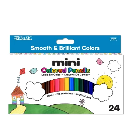 Bazic Set of 24 Mini Colored Pencils