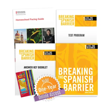Breaking the SPANISH Barrier Level 1 Beginner: Homeschool Package