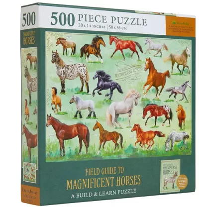 Field Guide to Magnificent Horses 500 PC Puzzle