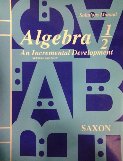 Algebra 1/2 Solution Manual 2E U