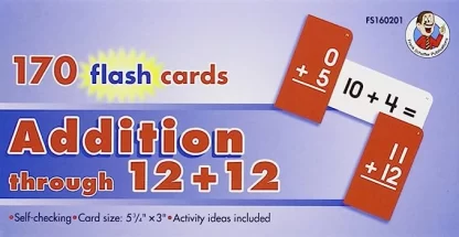 Addition Flash Cards through 12 + 12