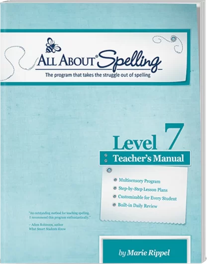All About Spelling Level 7 Teacher Manual
