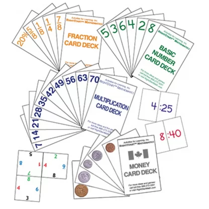Cards for Math Games (6 Decks)