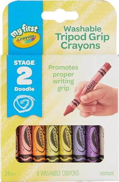 Crayola Washable Tripod Grip Crayons (8)