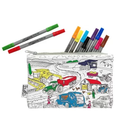 Eat Sleep Doodle: Working Wheels Pencil Case