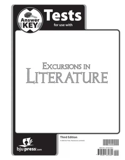 Excursions in Literature Tests Answer Key, 3rd ed.