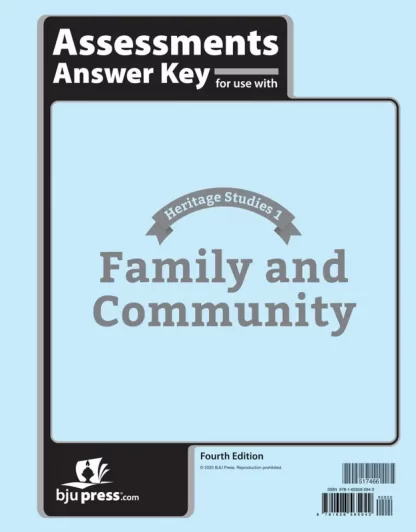 Heritage Studies 1 Assessments Answer Key, 4th ed.