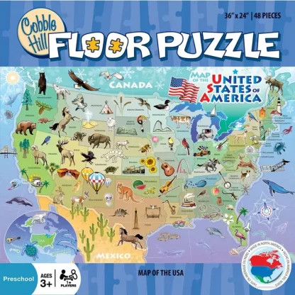 Map of the USA 48 Pc Floor Puzzle