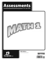 Math 1 Assessments, 5th ed.