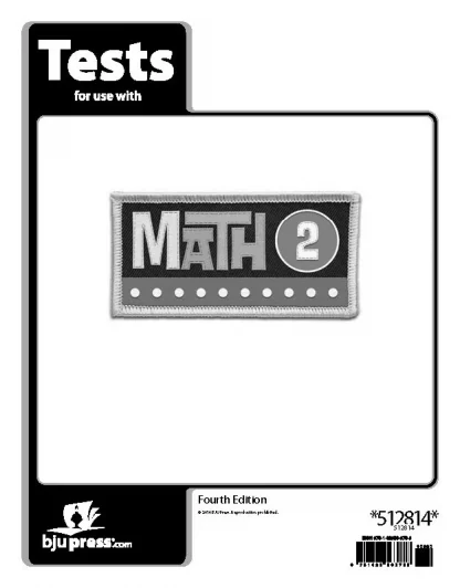 Math 2 Tests, 4th ed.