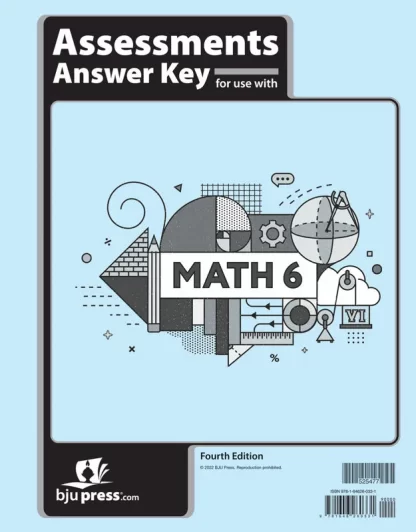 Math 6 Assessments Answer Key, 4th ed.