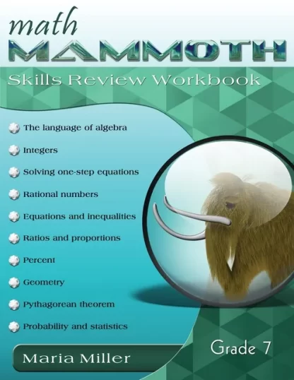 Math Mammoth Grade 7 Color Skills Review Workbook