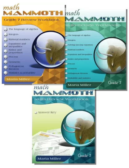 Math Mammoth Grade 7 Review Set