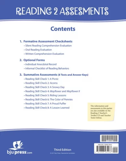 Reading 2 Assessments & Answer Key, 3rd ed.