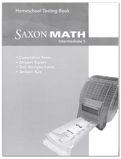 Saxon Math Intermediate 5 Test Book