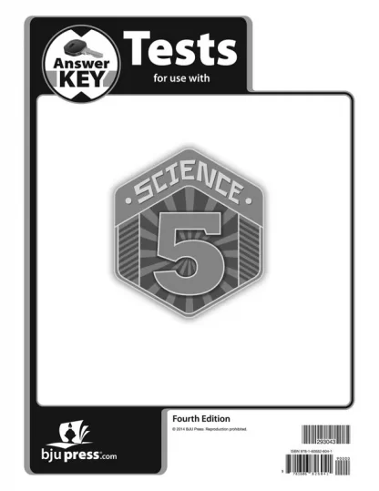 Science 5 Tests Answer Key, 4th ed.