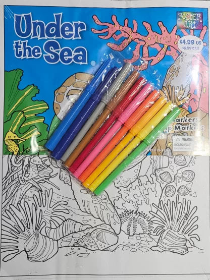 Under the Sea Coloring Posters with Markers